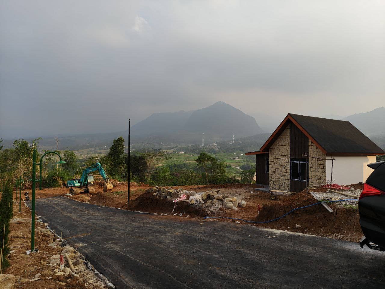 Progres pembangunan villa