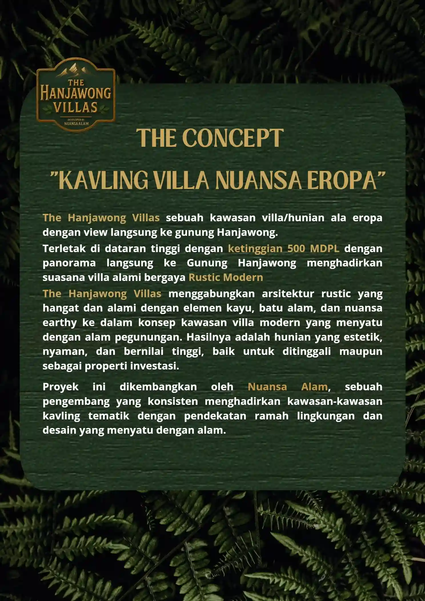 Konsep The Hanjawong Villas
